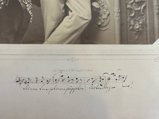 Wagner, Richard. (1813–1883) Large Signed Photograph with Autograph Musical Quotation incorporating the Composer's Name