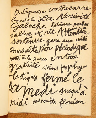 Dubuffet, Jean. (1901-1985) Tremolo sur l'Oeil - SIGNED PRESENTATION COPY to Henri-Pol Bouché