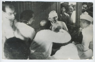 Gandhi, Mohandas Karamchand. (1869 - 1948) Original 1938 Photograph