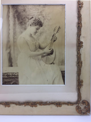 [Mandolin] Guerin, F. W. (1846 - 1903) “Lost Chord”  - Mammoth Albumen Photograph