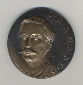 Granados, Enrique. (1867 - 1916) Bronze Portrait Medal