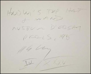[Houdini, Harry. (1874-1926)] Cratsley, Bruce. (1945 - 1998) Houdini&apos;s Top Hat, Paris.