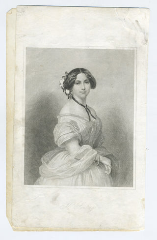 Sontag, Henriette. (1806–1854 Portrait Engraving