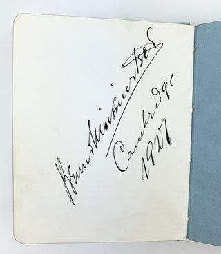 [Autograph Album] Friedman, Ignaz. (1882–1948) & de Pachmann, Vladimir. (1848–1933) & Kreisler, Fritz. (1875–1962) & Beecham, Thomas. (1879–1961) & Elman, Mischa. (1891–1967) & Kahn, Percy B. (1880–1966) & Moiseiwitsch, Benno. (1890–1963) & Dorfmann, Ania