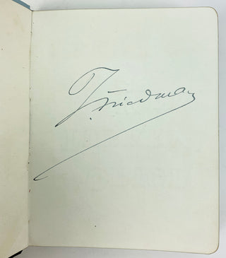 [Autograph Album] Friedman, Ignaz. (1882–1948) & de Pachmann, Vladimir. (1848–1933) & Kreisler, Fritz. (1875–1962) & Beecham, Thomas. (1879–1961) & Elman, Mischa. (1891–1967) & Kahn, Percy B. (1880–1966) & Moiseiwitsch, Benno. (1890–1963) & Dorfmann, Ania