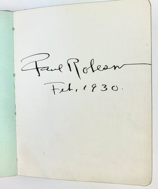 [Autograph Album] Friedman, Ignaz. (1882–1948) & de Pachmann, Vladimir. (1848–1933) & Kreisler, Fritz. (1875–1962) & Beecham, Thomas. (1879–1961) & Elman, Mischa. (1891–1967) & Kahn, Percy B. (1880–1966) & Moiseiwitsch, Benno. (1890–1963) & Dorfmann, Ania