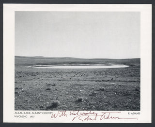 Adams, Robert. (b. 1937) "Alkali Lake, Albany County, Wyoming" - Signed Gallery Card