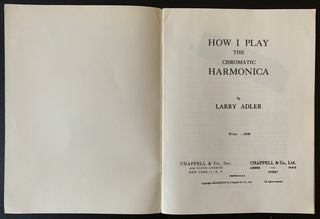 [Harmonica] Adler, Larry. (1914–2001) "How I Play the Chromatic Harmonica"