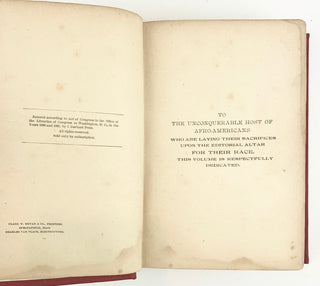 [African Americana] [Penn, I. Garland. (1867-1930)] [Frederick Douglass, Booker T. Washington etc. (contributors)] The Afro-American Press and its Editors