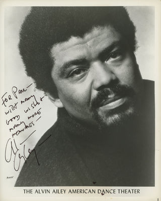 Ailey, Alvin. (1931–1989) Signed Photograph