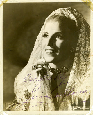 Albanese, Licia. (1909–2014) Signed Mélançon Photograph as Desdemona