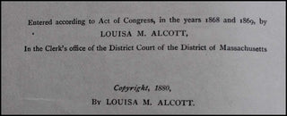 [Literature] Alcott, Louisa May. (1832 - 1888) Little Women - SIGNED