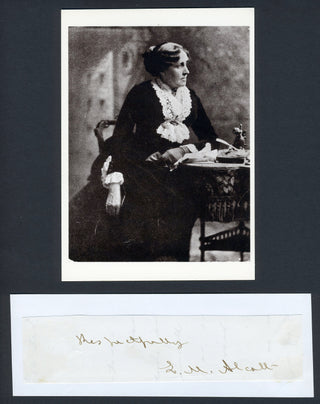 Alcott, Louisa May. (1832 - 1888)  Autograph Signature