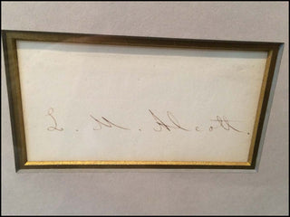 [Literature &amp; Art] Alcott, Louisa May. (1832 - 1888)  Autograph Signature