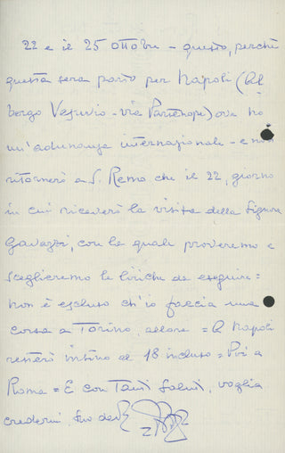 Alfano, Franco. (1875–1954) Collection of Letters Regarding an Invitation to Speak at the Associazione Culturale Italiana