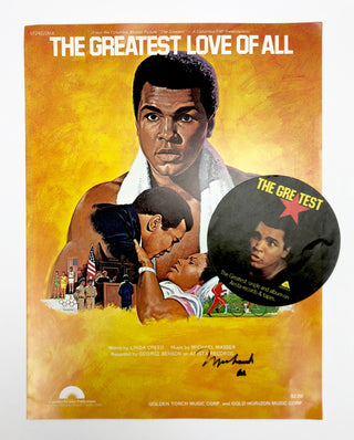 Ali, Muhammad. (1942–2016) "The Greatest Love of All" - Signed Sheet Music