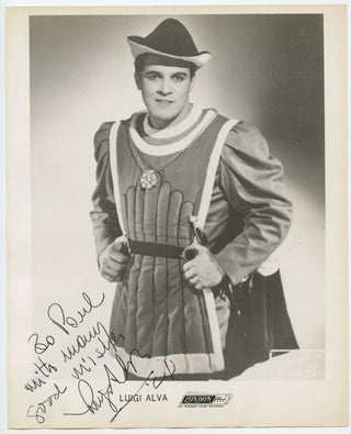 Alva, Luigi. (b. 1927) Signed Photograph