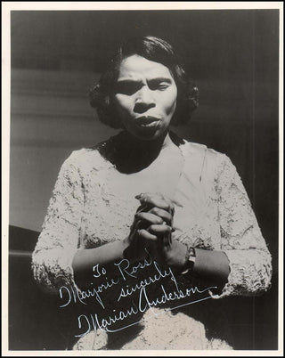 Anderson, Marian. (1897–1993) Signed Photograph