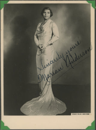 Anderson, Marian. (1897–1993) Signed Photograph