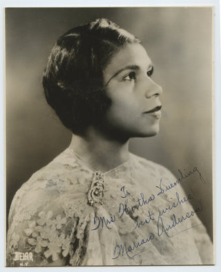 Anderson, Marian. (1897–1993) Signed Photograph