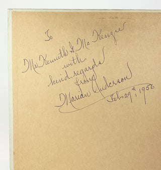 Anderson, Marian. (1897-1993) [Primrose, William. (1904-1982)] Signed Recording of Brahms' Two Songs for Alto with Viola Obbligato & Piano, Op. 91