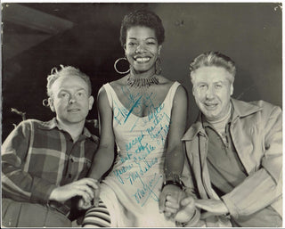 Angelou, Maya. (1928-2014) Early Signed Photograph and Movie Poster for "Miss Calypso"