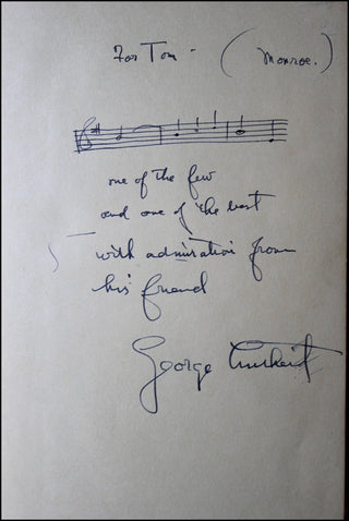 [American Modernist] Antheil, George. (1900–1959) Bad Boy of Music - Signed and Inscribed with Autograph Musical Quotation