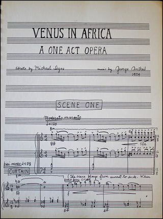 [American Modernist] Antheil, George. (1900-1959) &amp; Dyne, Michael. (1919 - 1989) "Venus in Africa" - Full Score Holograph Manuscript with Autograph Emendations Throughout