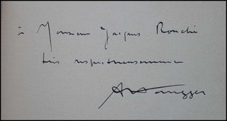 Honegger, Arthur. (1892-1955) Antigone. Tragédie musicale.  - SIGNED & Inscribed to Jacques Rouché, with an ALS