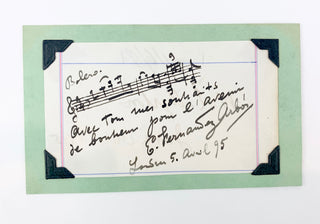 Arbós, Enrique Fernández . (1863 - 1939) Autograph Musical Quotation