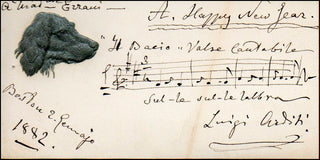 Arditi, Luigi. (1822-1903) Autograph Musical Quotation, "Il Bacio."