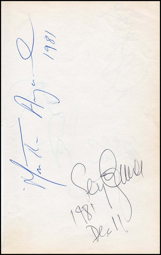 Argerich, Martha. (b. 1941) &amp; Ozawa, Seiji. (b. 1935) Autograph Signatures