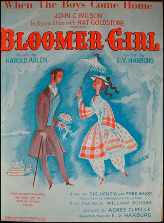 Arlen, Harold. (1905–1986) & Harburg, E.Y. [Edgar Yipsel] (1896–1981) "Bloomer Girl" - Signed Presentation Bound Rehearsal Scores