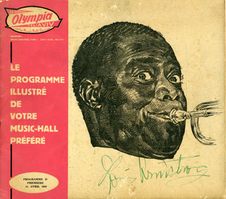 Armstrong, Louis. (1901–1971) Signed Program from 1959 Tel Aviv Concert