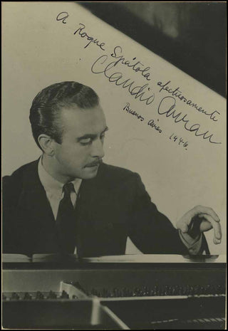 [Pianist] Arrau, Claudio. (1903–1991) Signed Photograph to Roque Spatolo