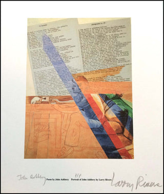 [Literature &amp; Art] Ashbery, John. (b. 1927) &amp; Rivers, Larry. (1928 - 2002) "Poem and Portrait - SIGNED LITHOGRAPH