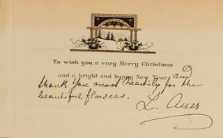 Auer, Leopold. (1845-1930) Signed Christmas Card