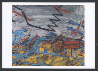 Auerbach, Frank. (b. 1931) "Primrose Hill" - Signed Postcard