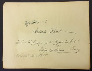 Rachmaninoff, Sergei. (1873–1943) & D’Aranyi, Jelly. (1893–1966) & Barrett, Edith. (1907–1977) & Mattfeld, Marie. (1870–1927) & Duchêne, Maria. (1884–1947) & Bori, Lucrezia. (1887–1960) & Zeisler, Fannie Bloomfield. (1863–1927) & Parlow, Kathleen. (1890–1