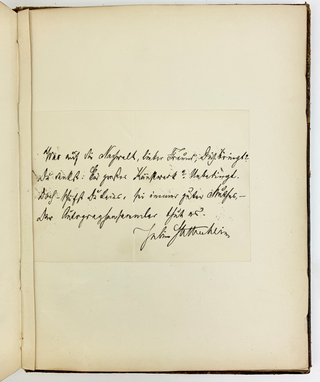 [VARIOUS] Brull, Bryant, Flotow, Hiller, Henschel, Lachner, Longfellow, Raff etc. Autograph Collection of Alfred Bonn, including AMQS & Letters