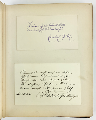 [VARIOUS] Brull, Bryant, Flotow, Hiller, Henschel, Lachner, Longfellow, Raff etc. Autograph Collection of Alfred Bonn, including AMQS & Letters