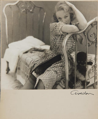 Avedon, Richard. (1923–2004) [Dietrich, Marlene (1901-1992)] Marlene Dietrich in Bedroom, 1948