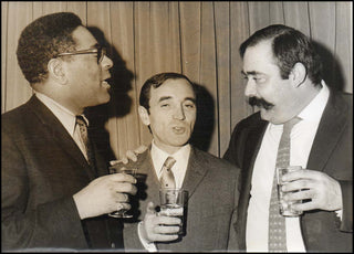 Aznavour, Charles. (1924–2018) & Gillespie, Dizzy. (1917–1993) Original Photograph