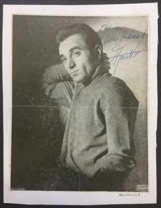 Aznavour, Charles. (1924–2018) Signed Photograph