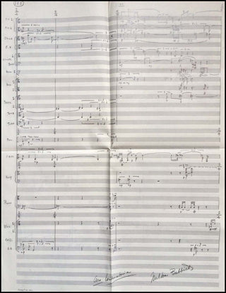 Babbitt, Milton. (1916 - 2011) "Ars Combinatoria" - Autograph Musical Manuscript