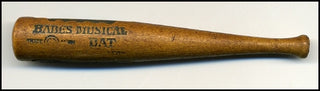 Ruth, Babe. (1895 - 1948) "Babe&apos;s Musical Bat" - 1920&apos;s Musical Baseball Bat Harmonica