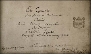 Bach, J.S. (1685-1750) Brandenburgische Konzerte. Faksimile des Autographen. Faksimileausgabe nach dem Autograph Staatsbibliothek zu Berlin – Preußische Kulturbesitz, Musikabteilung, Am.B.78 [Brandenburg Concerti, BWV 1046-1051]