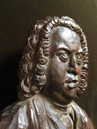 [Bach, Johann Sebastian. (1685-1750)] Carved Bust Portrait