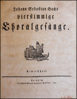 Bach, J.S. (1685-1750) Johann Sebastian Bachs Vierstimmige Choralgesange