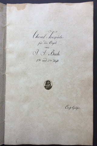 [Bach, Johann Sebastian. (1685-1750)] Gebser, Johann Ernst.  Five Early Copyist Manuscripts of Keyboard Works